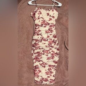 Windsor Floral Ruched Bodycon Dress